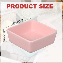 PATIKIL Square Paper Clip Holder Ceramic Clip Dispenser Organizer Desk Organizer Accessories Office Desktop Decoration Bobby Pin Binder Paper Clamp Pink
