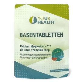 Base Tablets Calcium Magnesium = 2:1 120 Tablets Bioavailable Citrate with Zinc