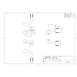 TOTO EWT13BZ35#BZ Offset Bracket φ1.4 inches (35 mm)