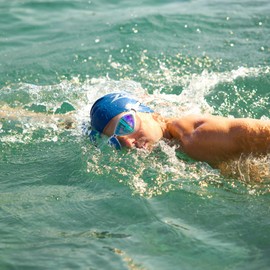 Zoggs Easy Fit Eco Cap Swimming Cap Blue Adult