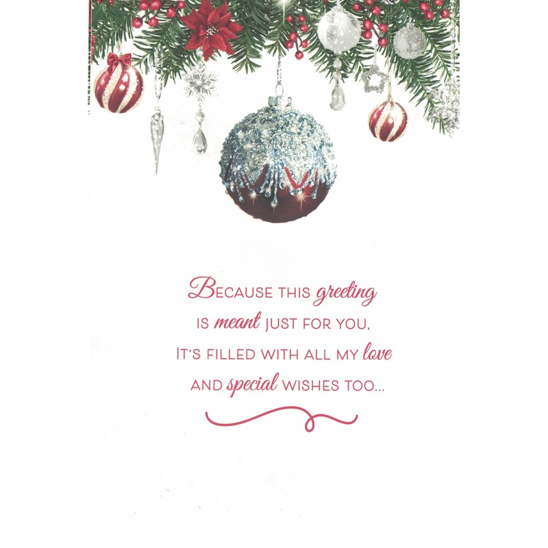 Christmas Card for Wife, Extra Large 8 Page Design, 12x8
