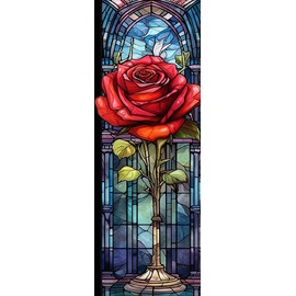DIY 5D Diamond Painting by Numbers Kits for Adults,29.5"X12" Romantic Rose DIY Paintings Crystal Rhinestone Diamond Embroidery Full Drill Cross Stitch Kit Pictures Arts Craft for Home Decor