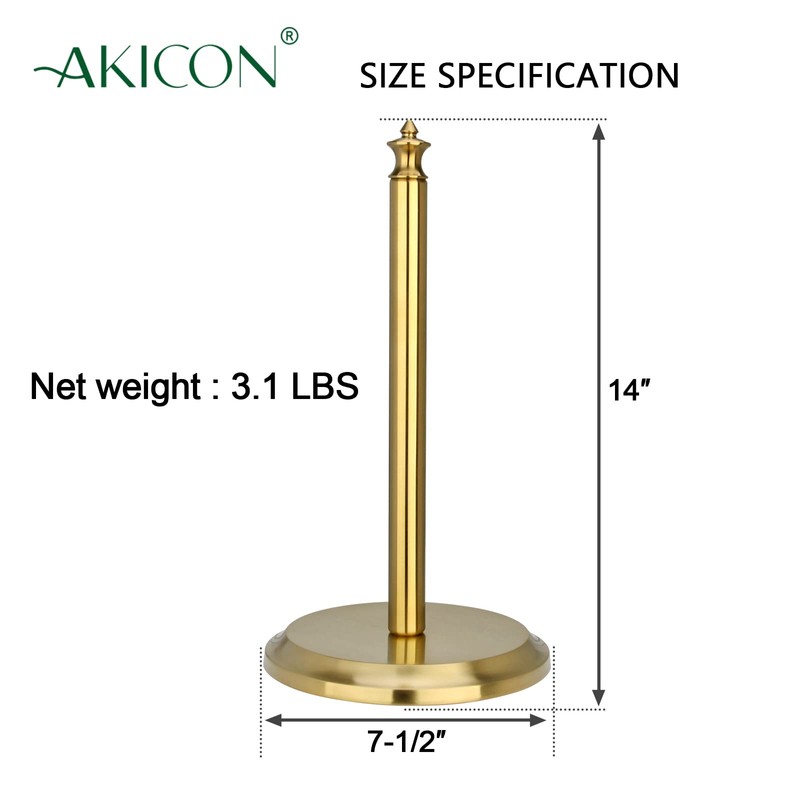 Akicon Paper Towel Holder Roll Dispenser Stand for Kitchen Countertop