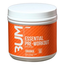 Pre Entreno Cbum Essential Pwo Raw Nutrition 30 Servicios Sabor Orange Naranja