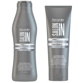 SalonIn Recamier Recamier Professional Salon In ,Pro Color Intensifier Hair Platinum Kit Shampoo and Treatment - Kit Tratamiento y Shampoo Intensificador de Color Platino para cabello