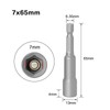 TOP-VIGOR 7mm Socket Magnetic Nut Setter, 65mm 1/4 Inch Hex