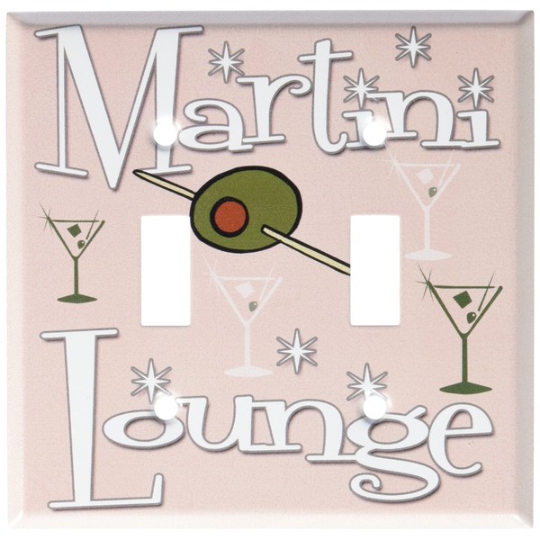 Art Plates - Martini Lounge Switch Plate - Double Toggle