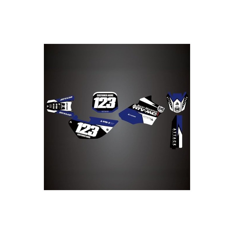 Attack Graphics Custom Fury Complete Bike Graphics Kit for Yamaha