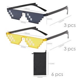 6 Pieces Of Glasses, 6 Pieces Of Glasses Bags, Funny Sunglasses, Funny Sunglasses, Party Sunglasses, Festival Glasses, Cool Glasses