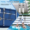 2Pcs Pool Fence Hooks, Heavy Duty Pool Pole Hangers with