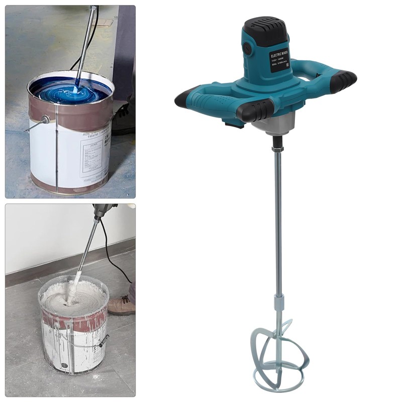 Cement Mixer, 1400W Portable Electric Concrete Mixer, Portable Mortar Mixer