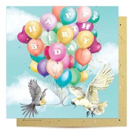 La La Land Greeting card Bird Birthday Balloons