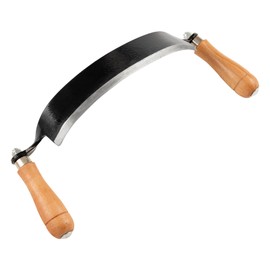 10 Inch Curved Draw Knife Woodworking Debarking Tool Felled Shave Knife Bark Knives with Carbon Steel Blade and Wooden Handles for Bark Peeling Woodworking Fathers Day Mens Woodworking Birthday Gift