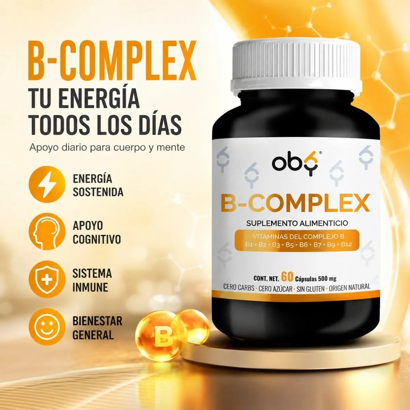 Suplemento Complejo B 60 Cápsulas De Origen Natural Premium