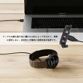 Miimall Garmin Charging Cable Heavy Duty Convenient Dustproof Plug Sweat Proof Charger Charger Parts for Approach S70/S62/Fenix 7/7S/7X/Venu2 Plus/Instinct/Instinct2/Instinct2S(1)