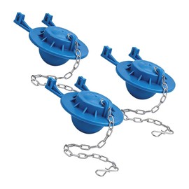 Toilet Flapper Replacement Kit 3 Pcs, 2 Inch Universal Toilet Tank Flapper with Heavy Duty Rubber Seal and Stainless Steel Chain, Compatible with American Standard Kohler Toto and Gerber
