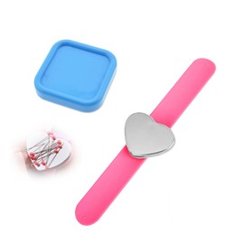 YFaith Magnetic Pin Cushion, Anti-Lost Pin Cushion, Wrist, Magnetic Pin Cushion with Magnetic Housing, Magnetic Needle Holder for Sewing Needles, Pins