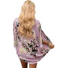 Jiuhexuj Womens Kimono Cardigans Boho Floral Print Chiffon Cardigan Blouse