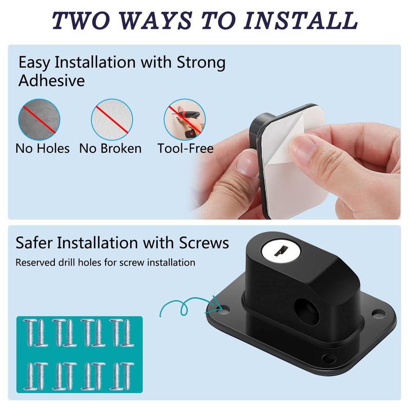 Pack of 2 Child Lock for Windows, Fridge, Cabinet, Doors,