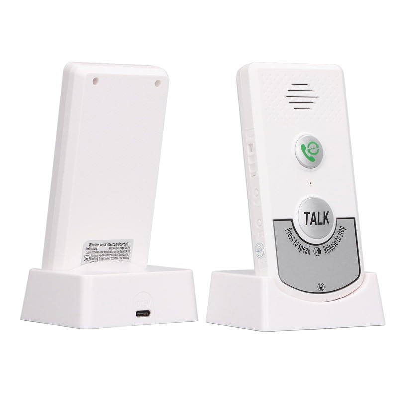 2 Way Talk Doorbell Voice Intercom Doorbell Home Caregiver Pager