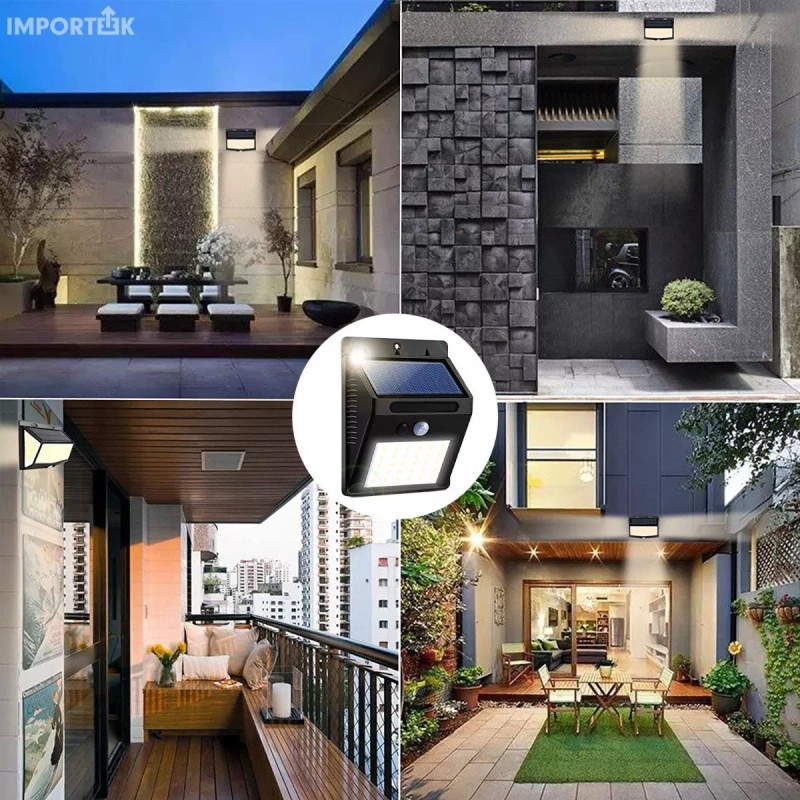 Importeek 20pz Lampara Led Solar Reflector Exterior Jardin Sensor Luz