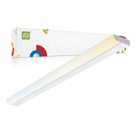 ASD 40 Inch LED Under Cabinet Lighting Hardwired, On/Off Switch, 5 Color Selectable 2700K/3000K/3500K/4000K/5000K CRI90+, Undercabinet Lights for Kitchen, 20W 120V, Dimmable, UL Certified White Finish