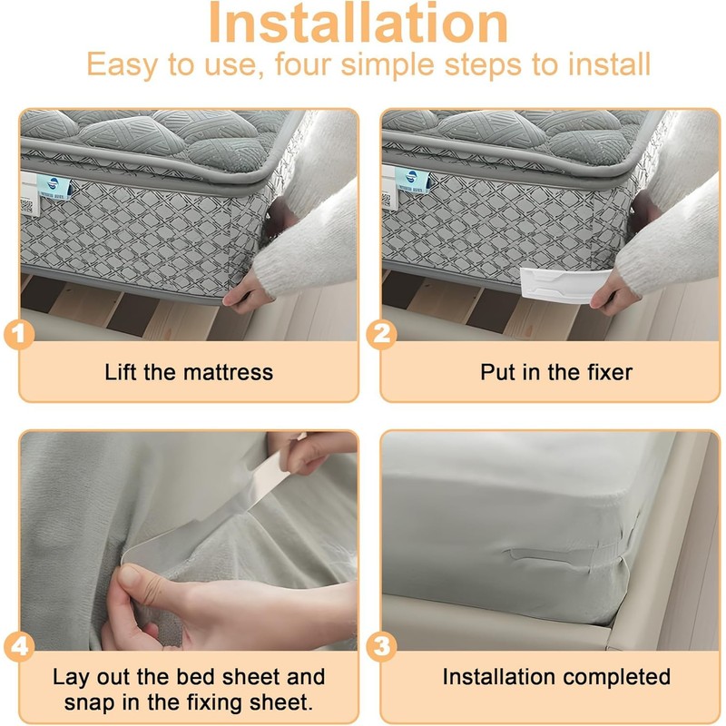 Bed Sheet Holder, Lock Sheet Holders 4PCS, New Bed Sheet