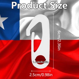 ZEACCT 15-Piece Nylon Flag Pole Clips, Durable Snap Hooks for Attaching Flags to Poles, Secure and Easy-to-Use Rope Clips for Outdoor and Indoor Use