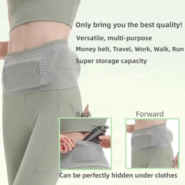 UOEPOWA Running Belt, Sports Headband, Hidden Running Belt Fanny Pack for Men Women Fits Most Size Phones/Headphone Box, Sports Headband Moisture Wicking, Lift and Restrain Hair