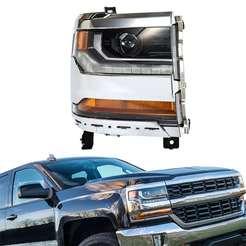 labwork Headlight Assembly, Compatible Replacement for 2016-2019 Chevy Silverado 1500