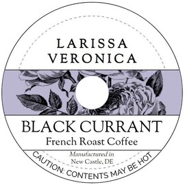 Black Currant French Roast Coffee (Single Serve K-Cup Pods) (Gourmet, Naturally Flavored, Whole Coffee Beans) (12 pods, ZIN: 571367) - 2 Pack