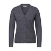 Cecil Women's Cardigan with Button Placket, Charcoal Grey Melange
