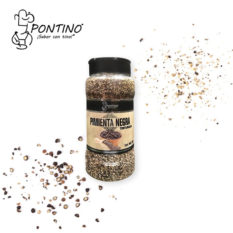 Pontino Pimienta negra triturada, 320 g