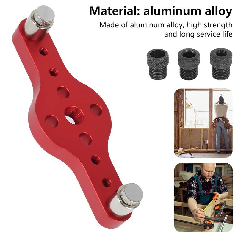 Vertical Pocket Jig Hole Woodworking Doweling Jig Kit Self Centering