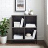Crosley Furniture Jacobsen Record Storage Cube Bookcase, Brown Ash