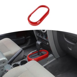 RT-TCZ para Jeep JK Gear Shift Panel recortar Cover Rojo para Jeep Wrangler JK JKU 2007-2010 Accesorios interiores rojos