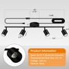 Plug in Track Lighting, LED Track Lighting Fixtures Ceiling, Black