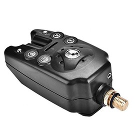 Fishing Bite Alarm, LED Water Resistant Adjustable Tone Volume Sensitivity Sound Alert Fishing Bite Alert Indicator(Black)