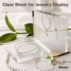 Elitnus Clear Acrylic Display Block – Solid Polished Plexiglass Riser