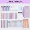SKYDUE Purple Pencil Case for Girls – Large Capacity Zippered
