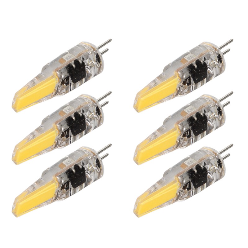 6 Pcs 6W 500LM G4 Bulb LED COB Silica Gel