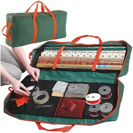 Ram® Christmas Wrapping Paper Storage Bag Fabric Gift Wrap Storage (82 x 34 x 13 cm) For Paper, Tags & Bows