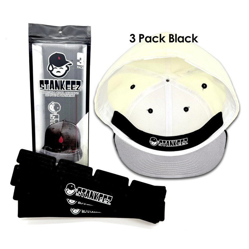 Stankeez Reusable Hat Liner 3-Pack – Sweat-Blocking, Odor-Fighting Inserts for