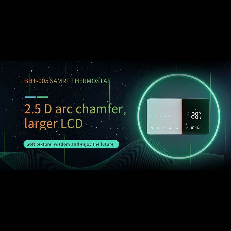 Smart Electric Thermostat White Programmable WiFi Thermostat with Temperature Humidity