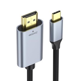 Cable USB C a HDMI 2M, Cable USB Tipo C a HDMI, 4K 60Hz HDMI a USB C Cable HDMI a Tipo C Compatible con MacBook, Samsung Galaxy, Huawei, Teléfonos Móv