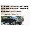 GMC 4PC Set Matte Black DENALI HD DENALI SIERRA Emblems