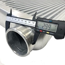 E-Motors Universal Turbo Front Mount Aluminum Intercooler 31X12X3 Tube & Fin 3'' I/O