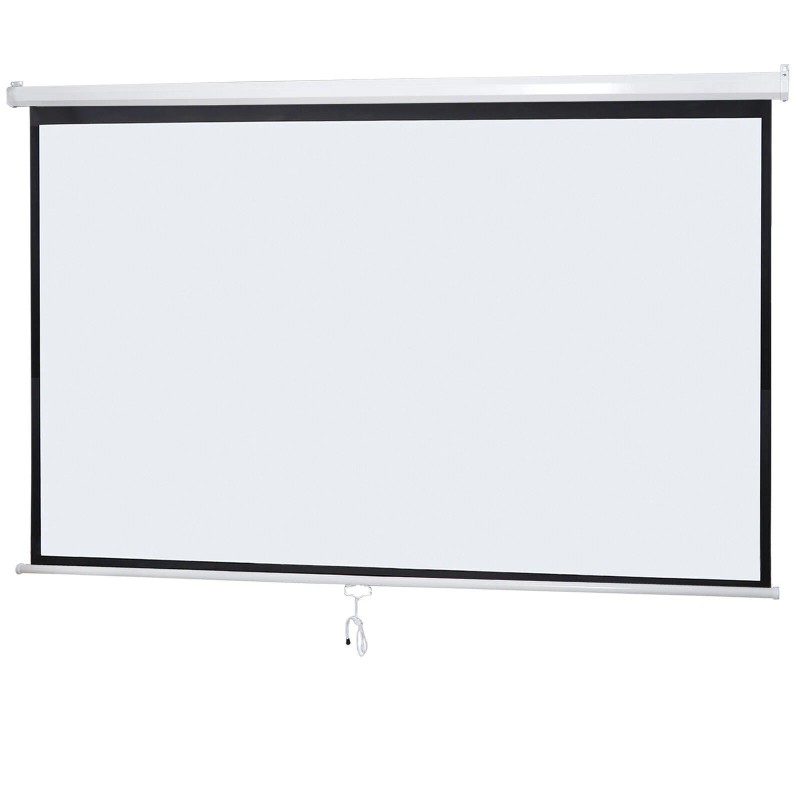 Segawe 80 Inch Projector Screen 16:9 4K HD Manual Pull