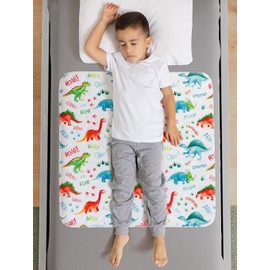 Potty Training Bed Pad, Mattress Protector for 100% Night Time Waterproof Protection|Dinosaur|Lifesaver for Mattress Whilst Night Time Toilet Training|Easy To Wash & Dry|Fits Toddler & Single Size Bed