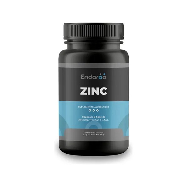 Zinc Con Vitamina C Y Jengibre 500mg - 90 Cápsulas